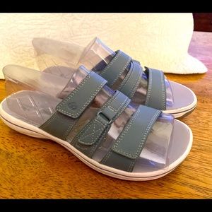 Clarks Cloudsteppers Brinkley Coast Slides, Size 7